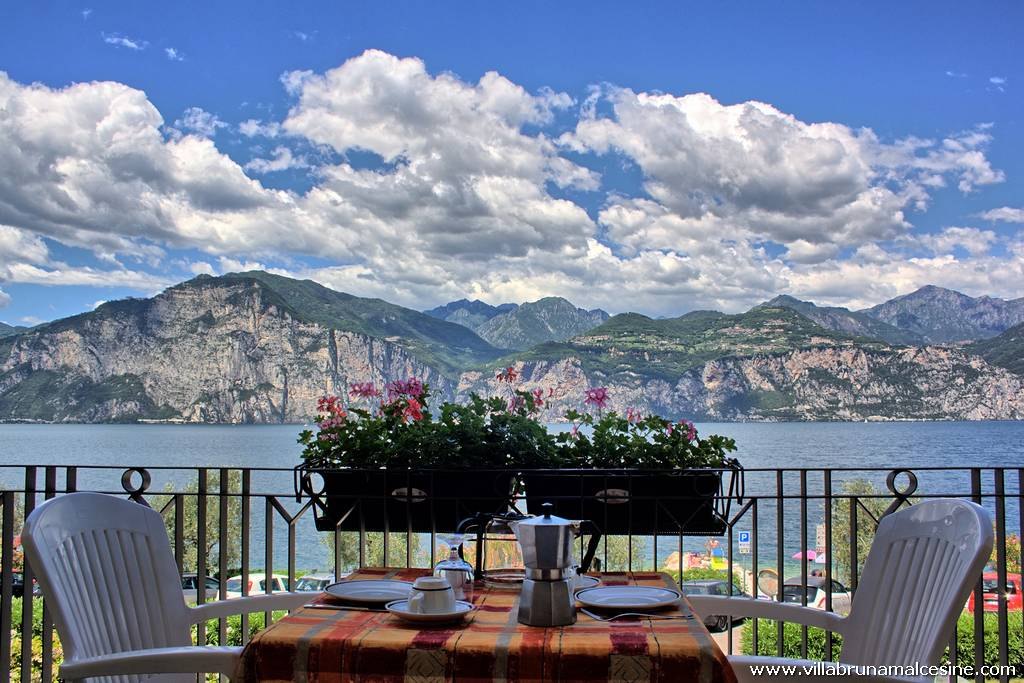 Villa Bruna, Ferienwohnung Typ 2, Balkon Seeblick